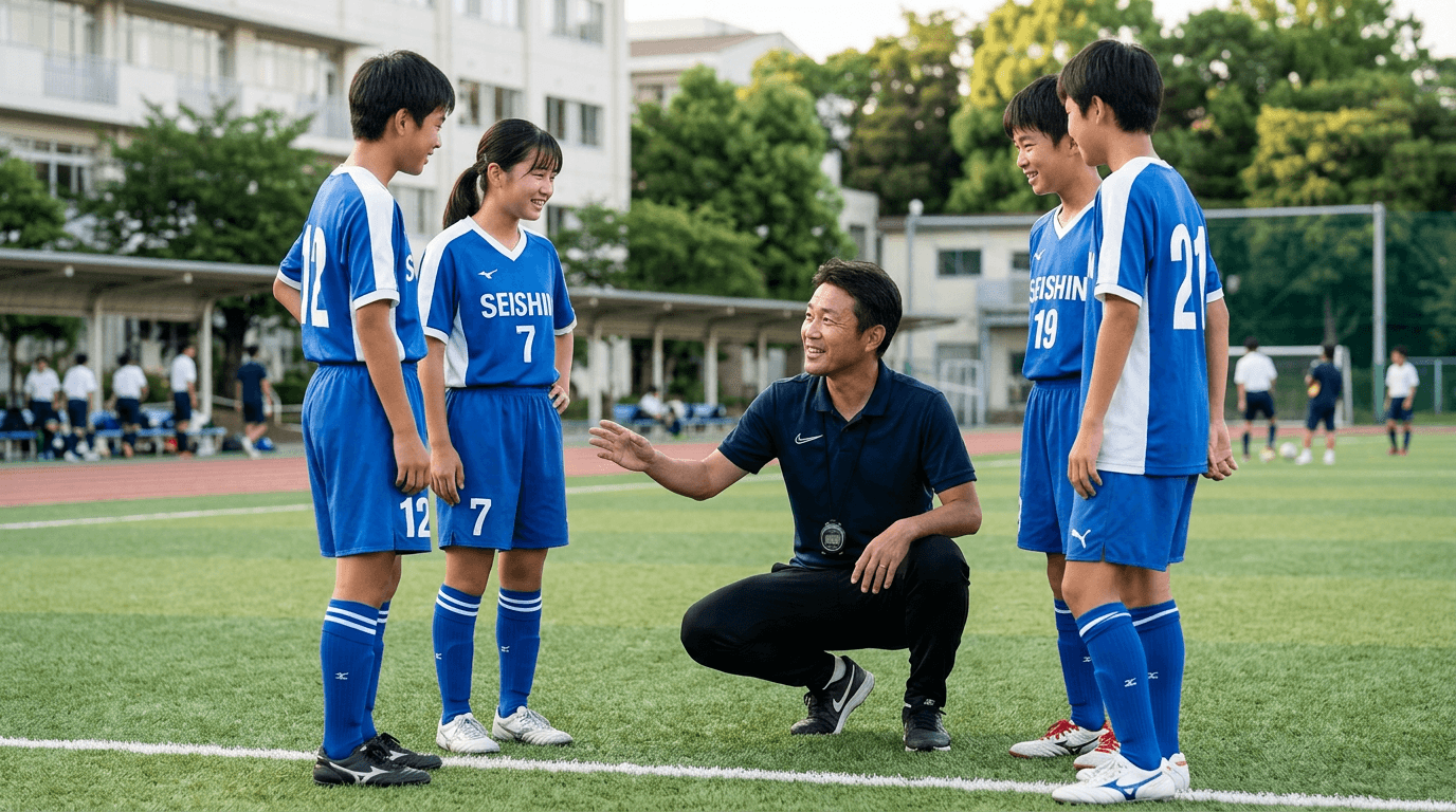 子供たちとコーチの練習シーン