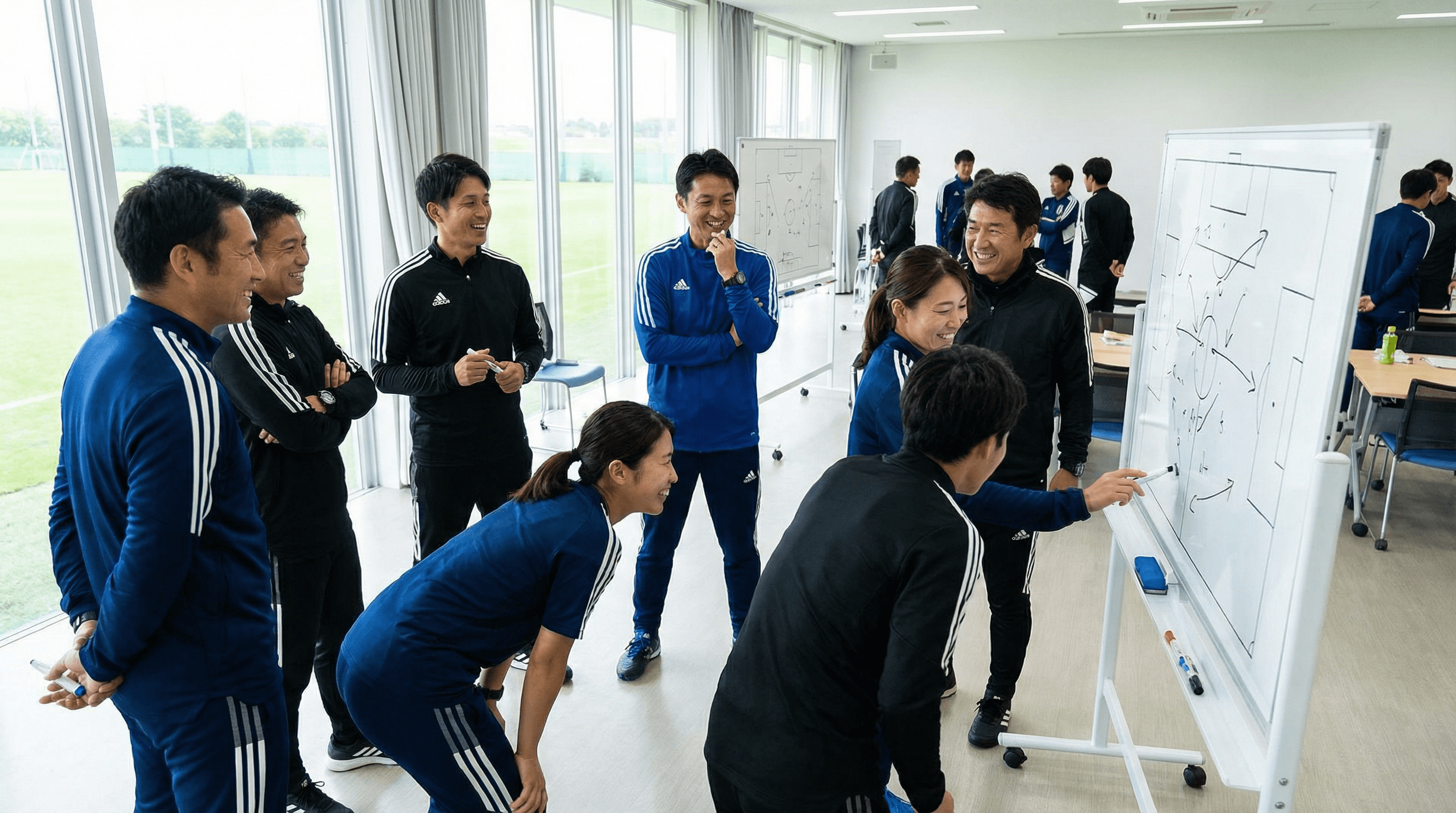 グループワークに取り組む指導者たち