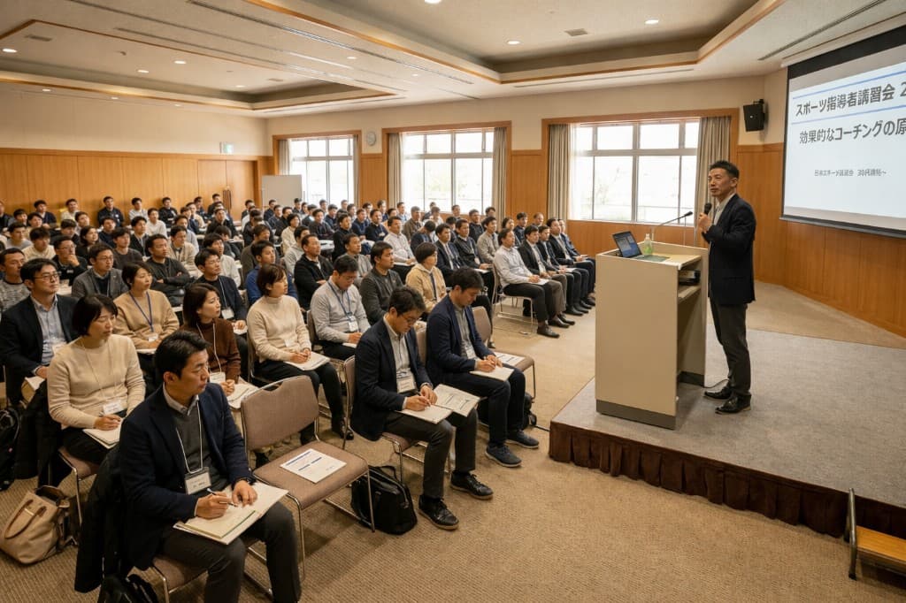 全国から集まった指導者たちの研修風景