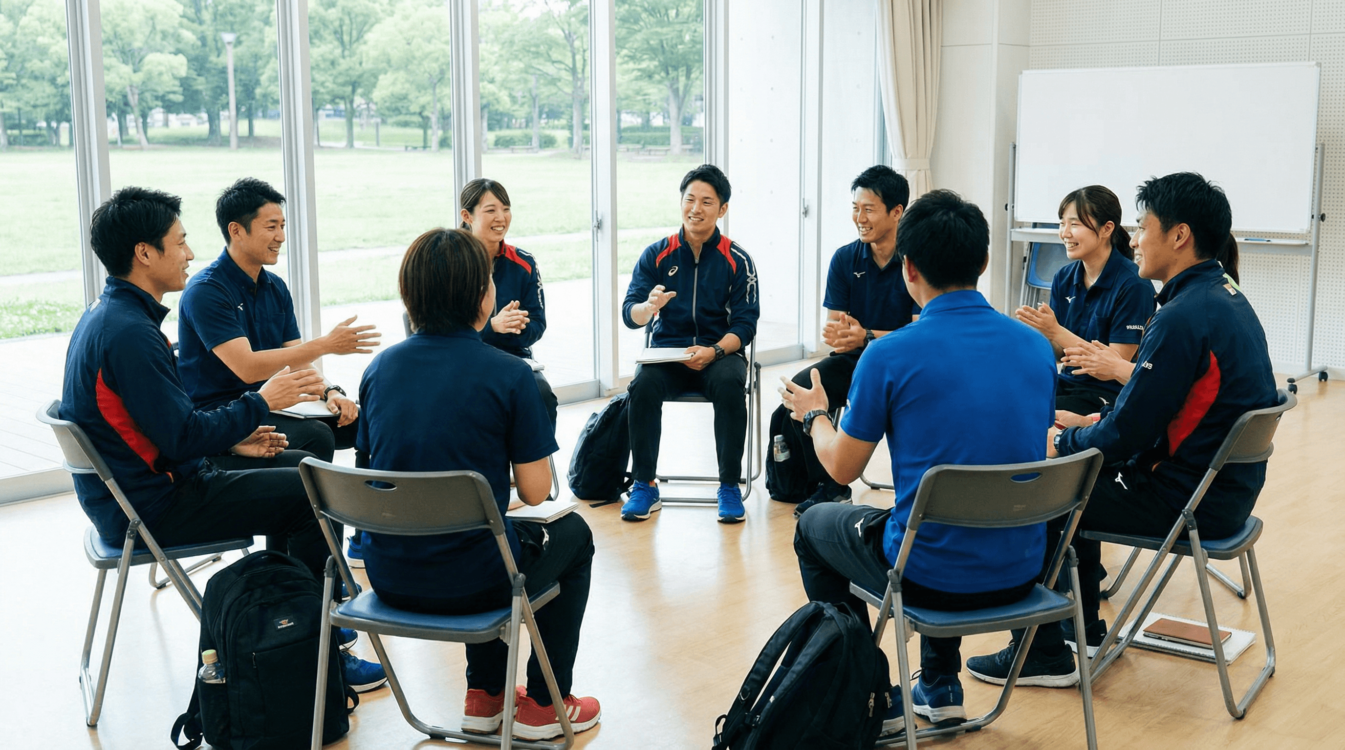 グループでディスカッションする研修の様子